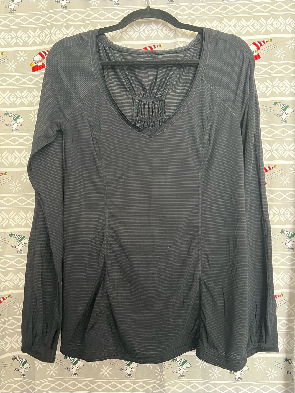 lululemon athletica Charcoal Gray Long-Sleeve V-Neck Top